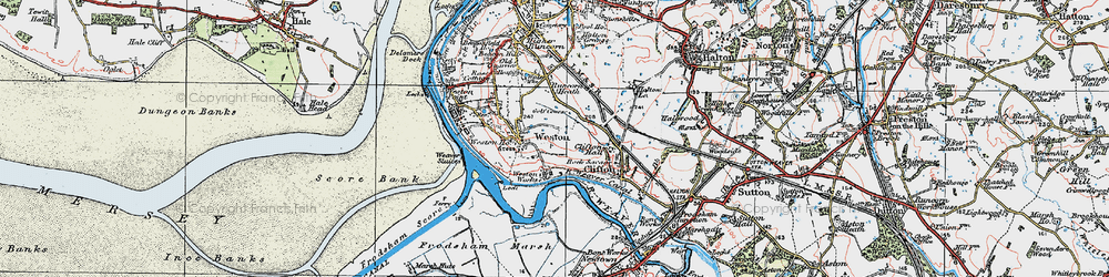 Old map of Rocksavage in 1923