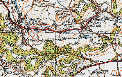 Old map of Rockstowes in 1919
