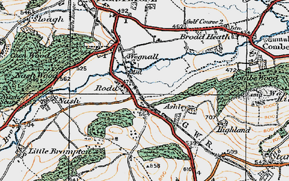 Old map of Rodd Hurst in 1920