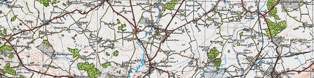 Old map of Rode in 1919