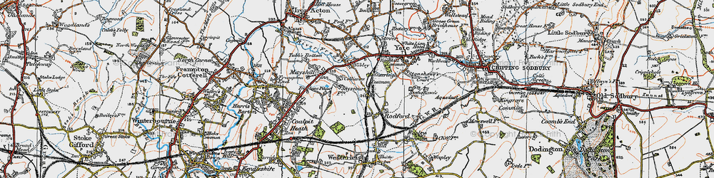 Old map of Rodford in 1919