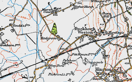 Old map of Rodgrove in 1919
