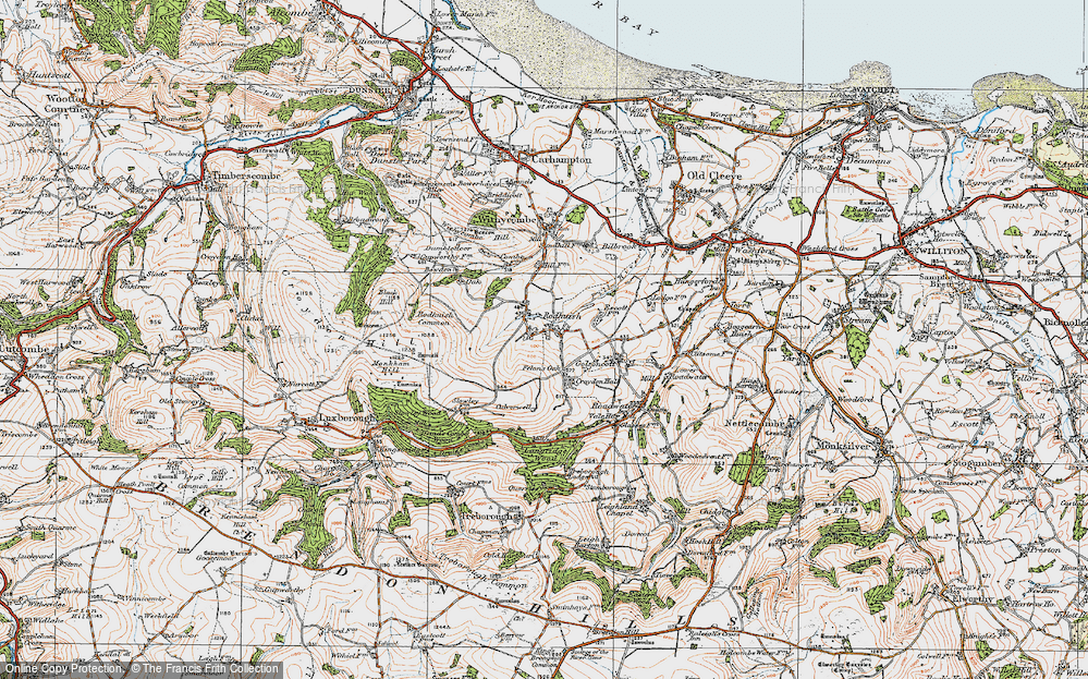Old Map of Rodhuish, 1919 in 1919