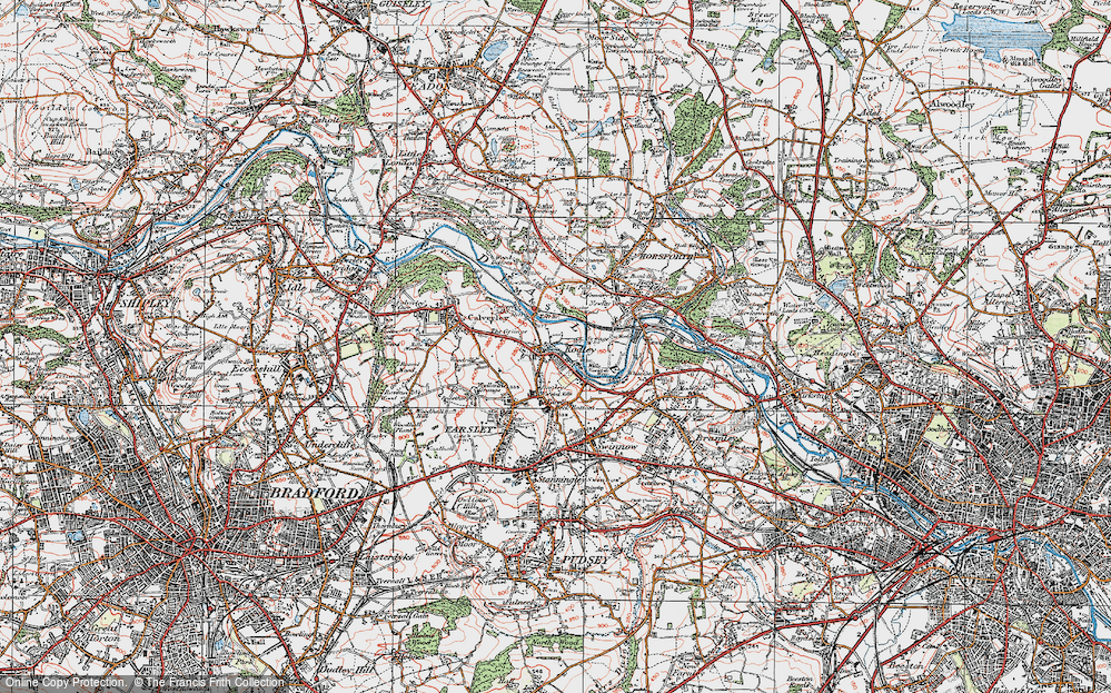 Old Map of Rodley, 1925 in 1925