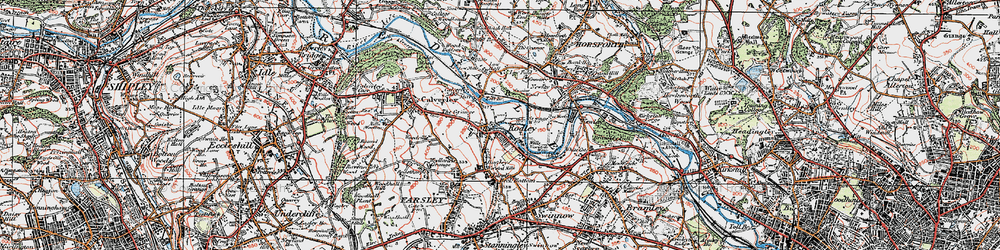 Old map of Rodley in 1925