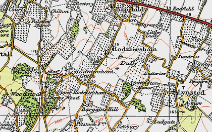 Old map of Rodmersham in 1921