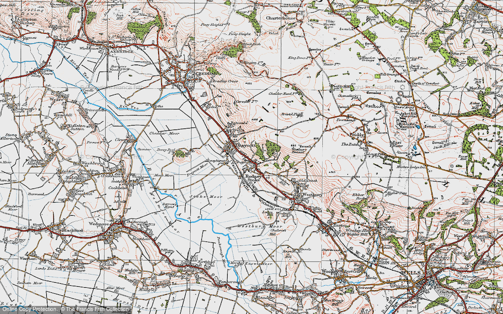 Old Map of Rodney Stoke, 1919 in 1919