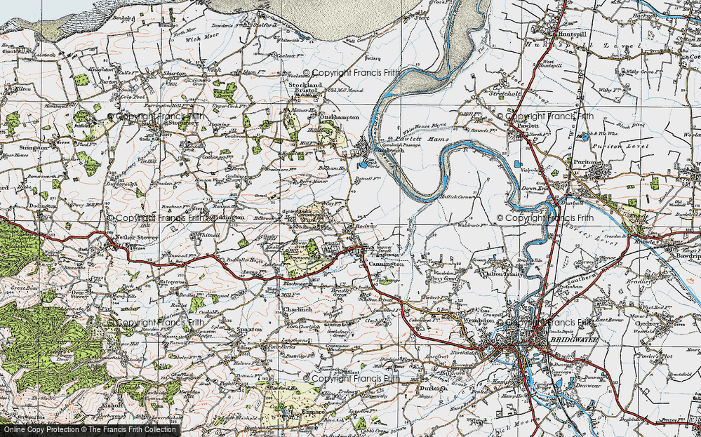 Old Map of Historic Map covering Bolham Ho in 1919