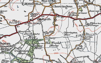 Old map of Rodway in 1921