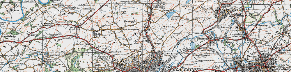 Old map of Roe Lee in 1924