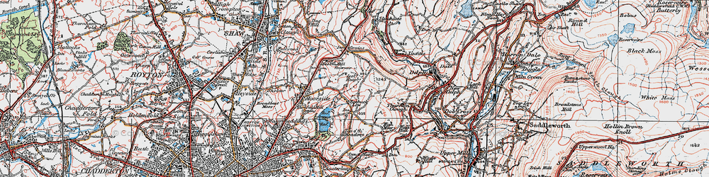Old map of Roebuck Low in 1924