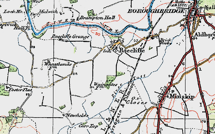 Old map of Roecliffe in 1925