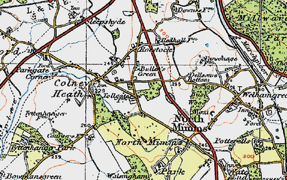 Old map of Roestock in 1920