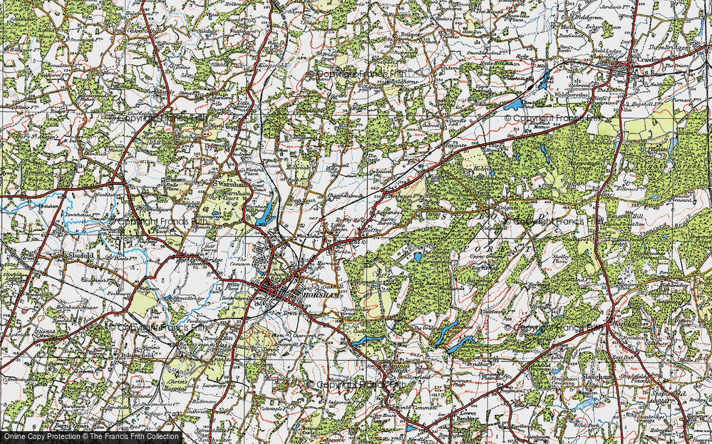 Old Map of Roffey, 1920 in 1920