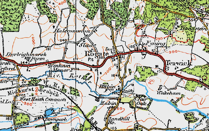 Old map of Rogate in 1919
