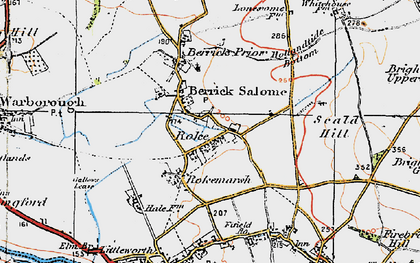 Old map of Roke in 1919