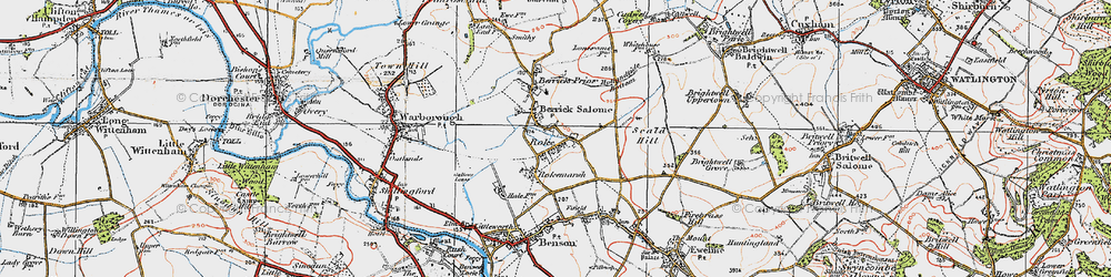 Old map of Roke in 1919