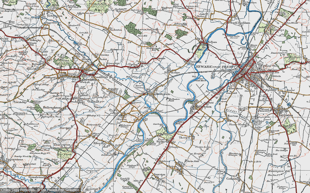 Old Map of Rolleston, 1921 in 1921
