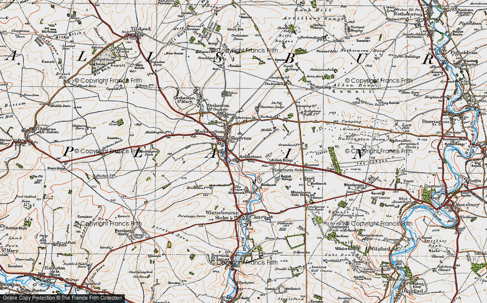 Old Map of Rollestone, 1919 in 1919