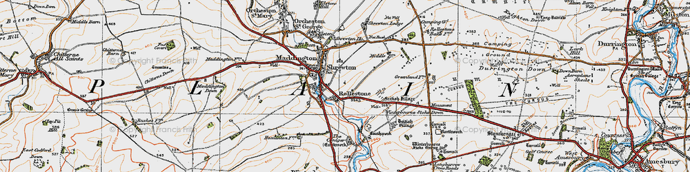 Old map of Rollestone in 1919