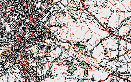 Old map of Rollestone in 1923