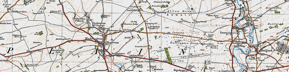 Old map of Airman's Corner in 1919