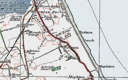 Old map of Rolston in 1924