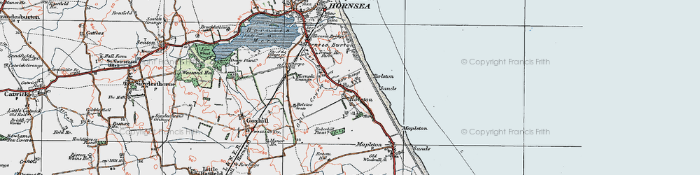Old map of Rolston in 1924