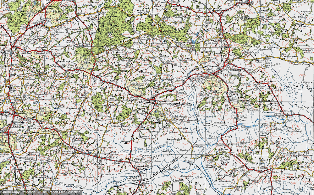 Old Map of Rolvenden, 1921 in 1921