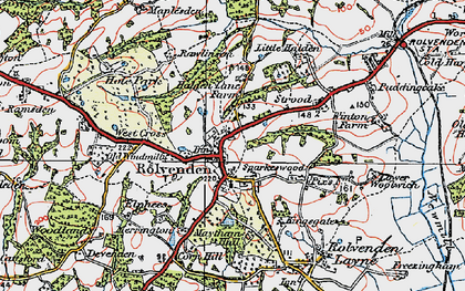 Old map of Rolvenden in 1921
