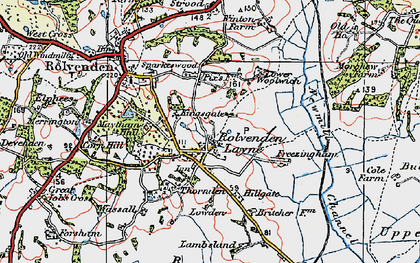 Old map of Rolvenden Layne in 1921