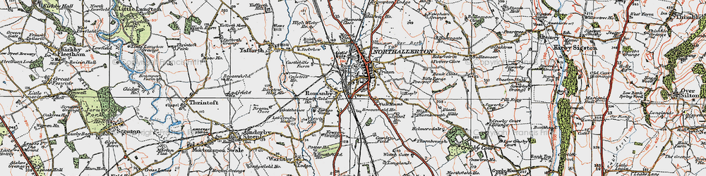 Old map of Romanby in 1925