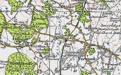 Old map of Romford in 1919