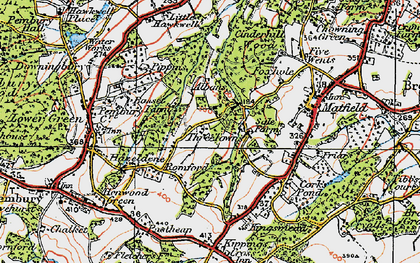 Old map of Romford in 1920