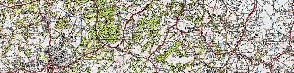 Old map of Romford in 1920