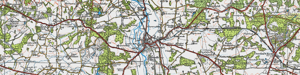 Old map of Romsey in 1919