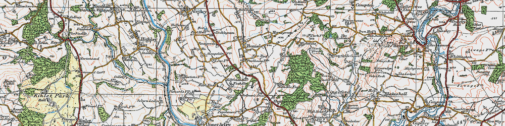 Old map of Romsley in 1921