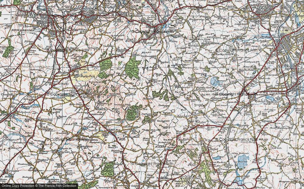 Old Map of Romsley, 1921 in 1921