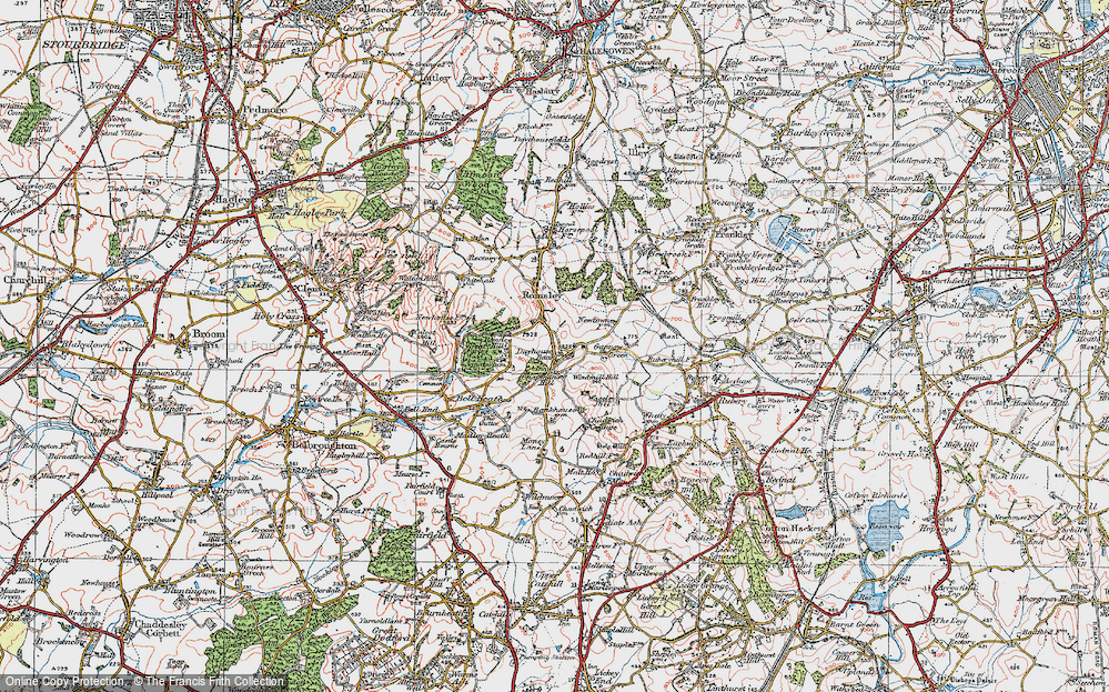 Old Map of Romsley Hill, 1921 in 1921