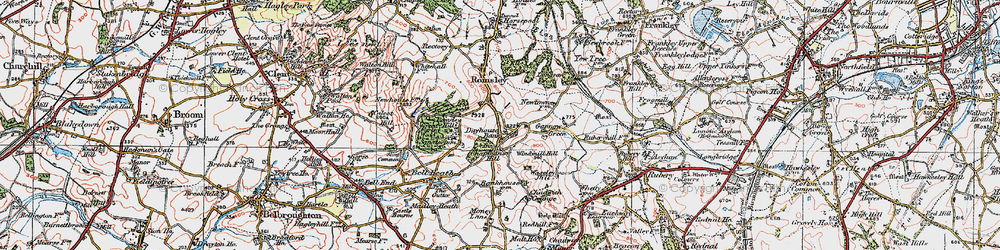Old map of Romsley Hill in 1921