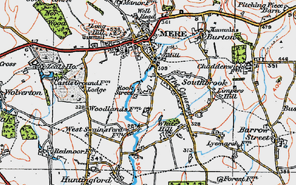 Old map of Woodlands Manor in 1919