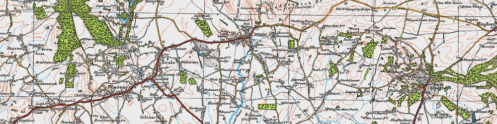 Old map of Woodlands Manor in 1919