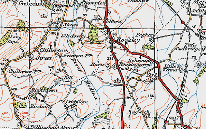 Old map of Bohemia Corner in 1919