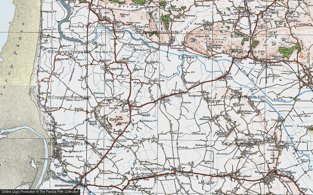 Old Map of Rooks Bridge, 1919 in 1919