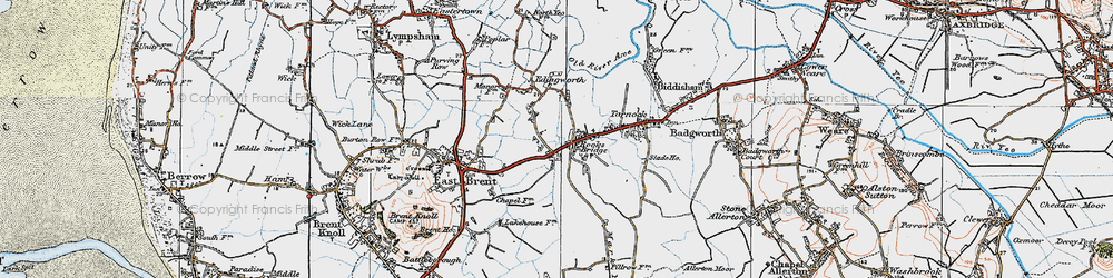 Old map of Rooks Bridge in 1919