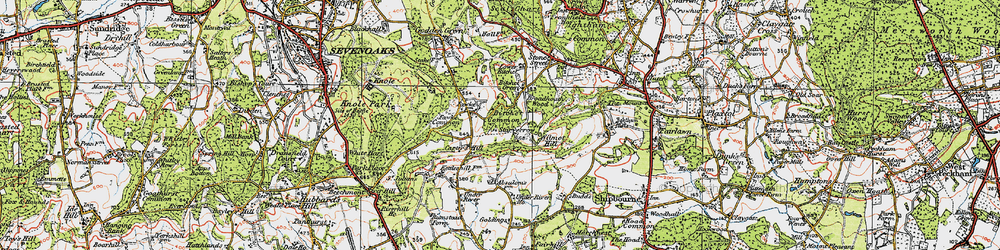 Old map of Bitchet Common in 1920