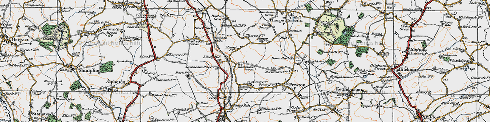 Old map of Likely Hill in 1921