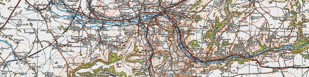 Old map of Rooksmoor in 1919