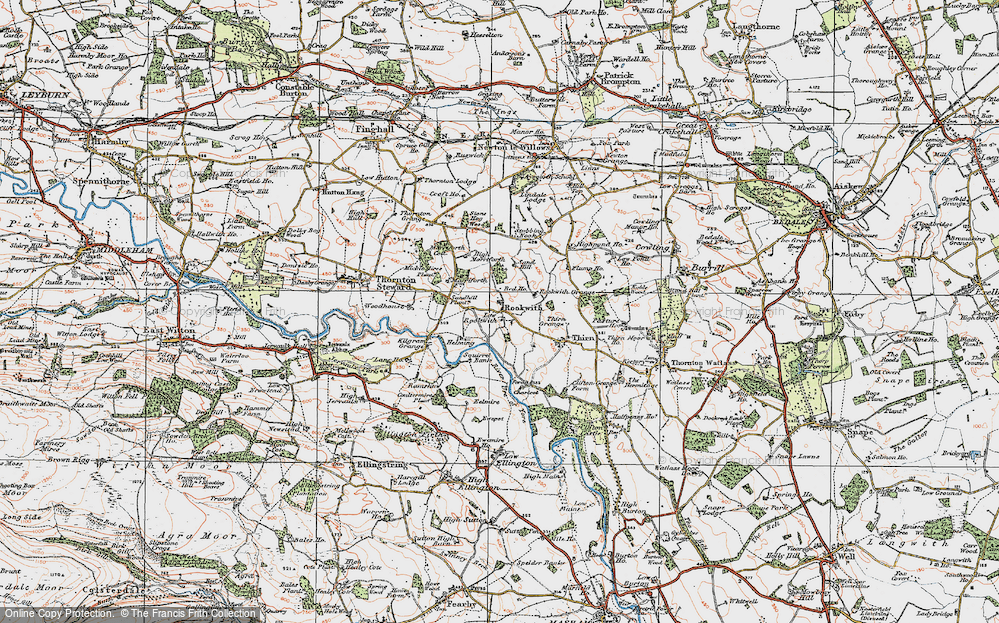 Old Map of Rookwith, 1925 in 1925