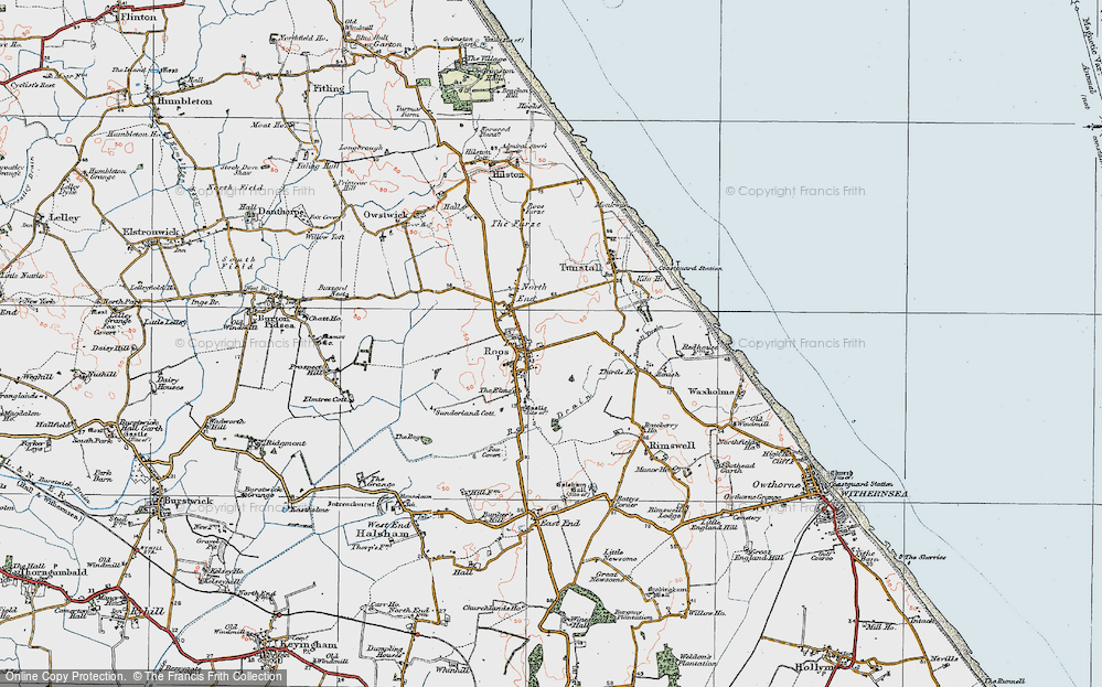 Old Map of Roos, 1924 in 1924